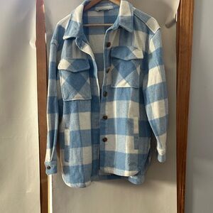 Blue and White Plaid Shackleton